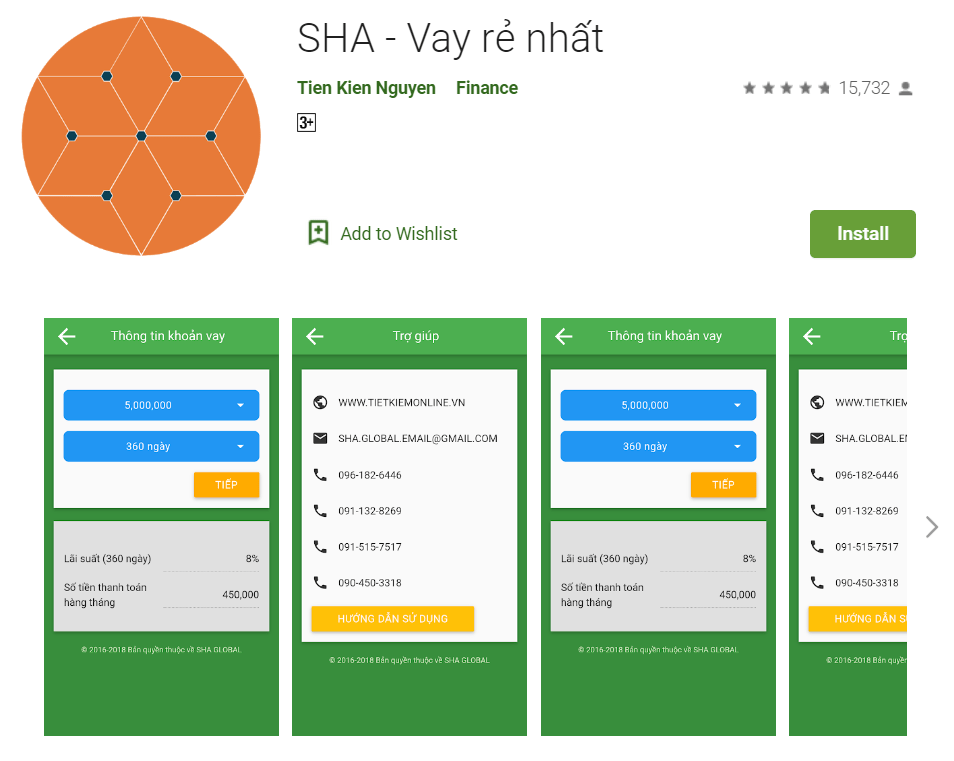 Tải ứng dụng SHA